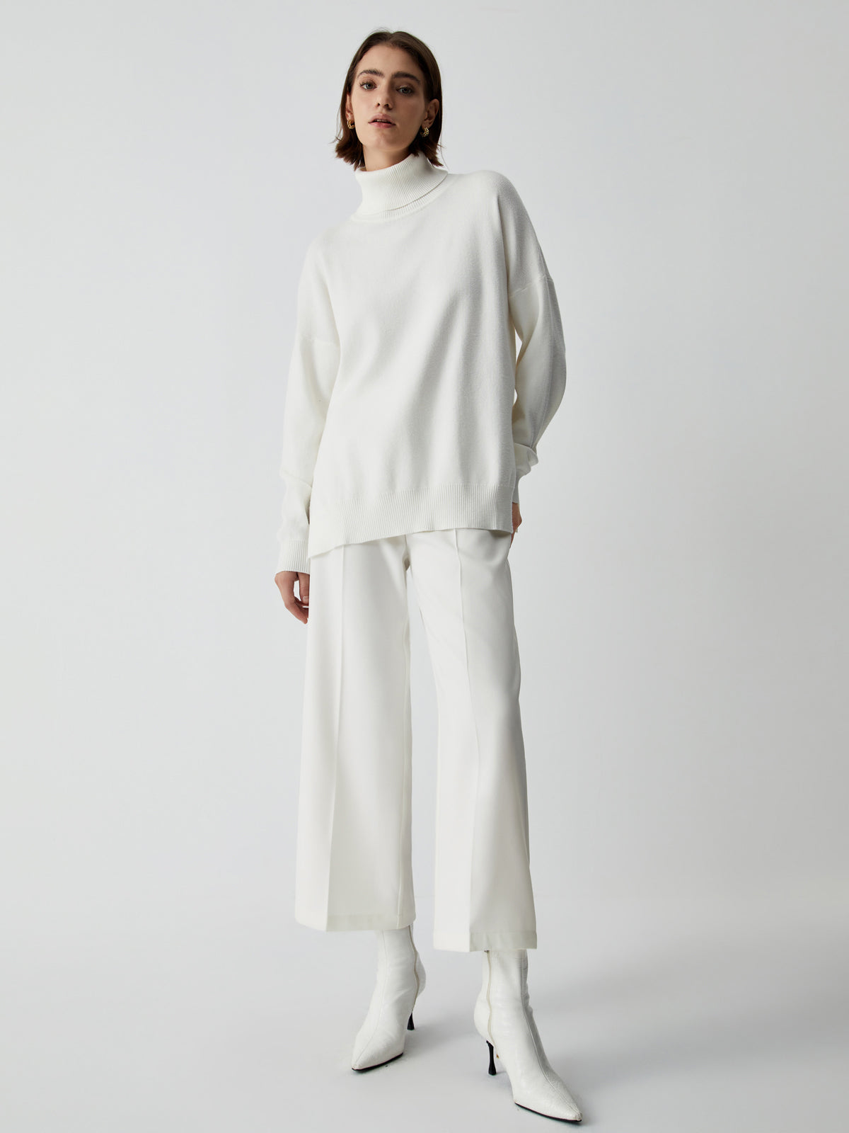 Semi-Sheer Wide Leg Culotte Pants for Women, Lightweight Summer Trousers