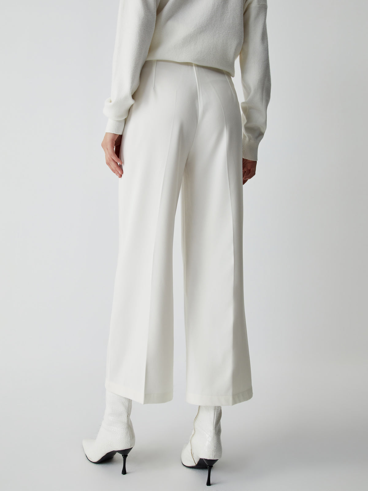 Semi-Sheer Wide Leg Culotte Pants for Women, Lightweight Summer Trousers