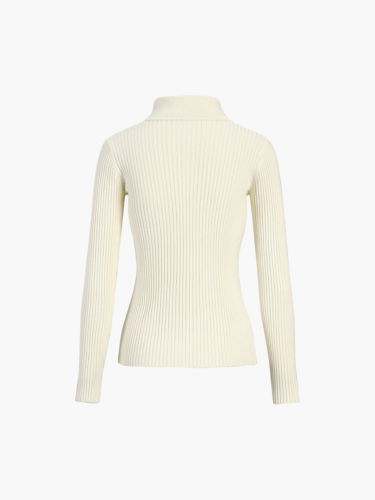 Vanilla Polo Long Sleeve Knit Top Comfortable Casual Wear
