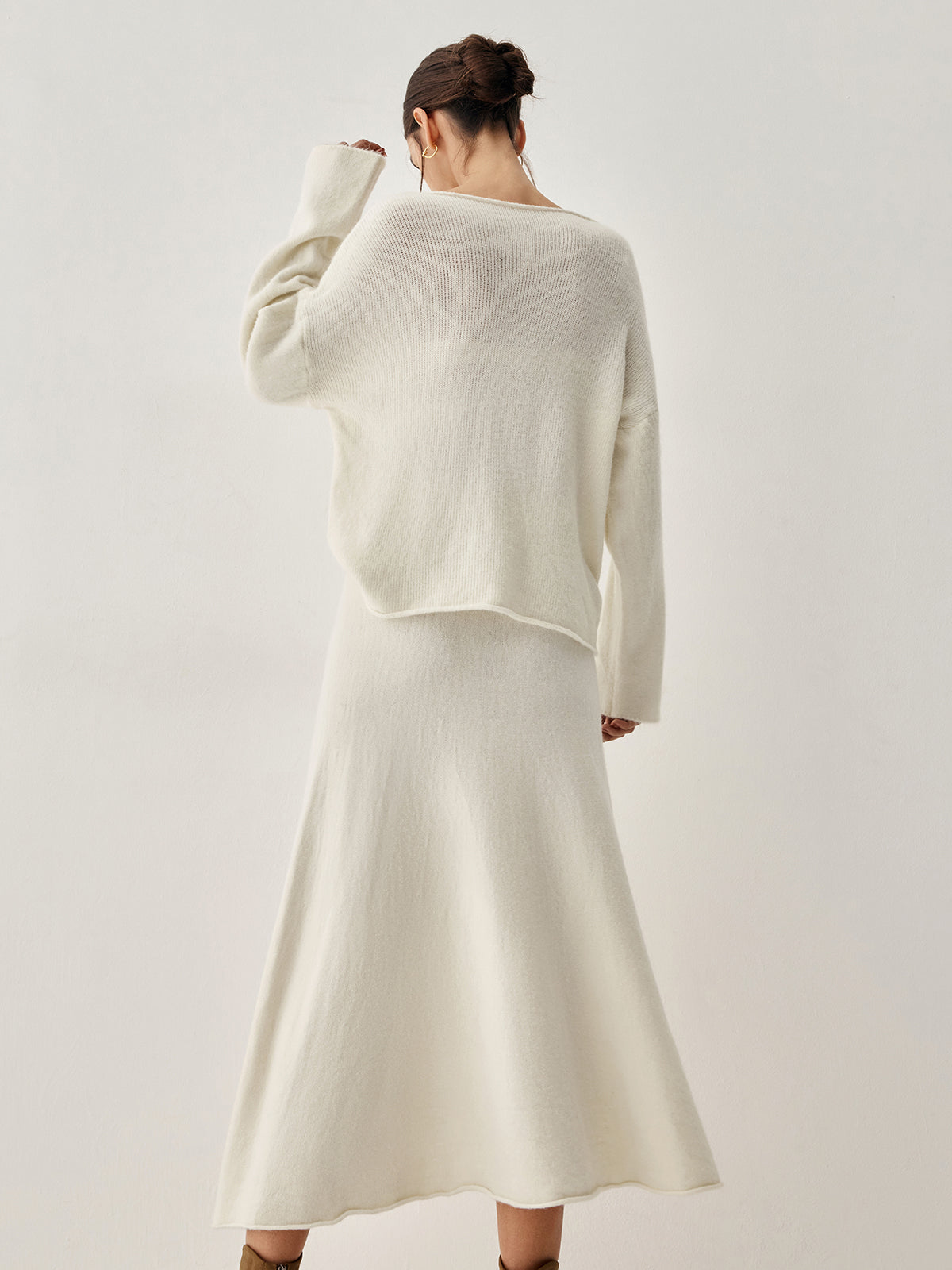 Oversized Sweater Two Piece Skirt Set Comfortable Winter Fashion Essentials