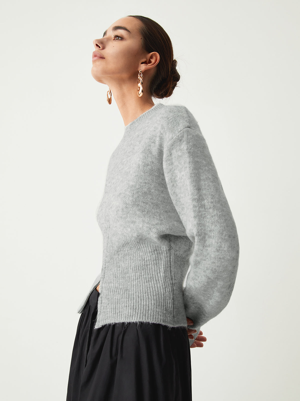 Half Zip Fuzzy Sweater Comfortable Winter Warm Pullover