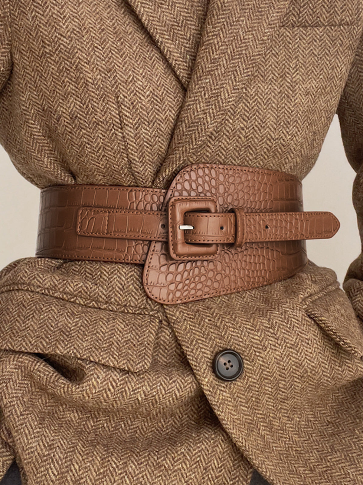 Snakeskin Leather Belt Genuine Luxury Designer Accessory