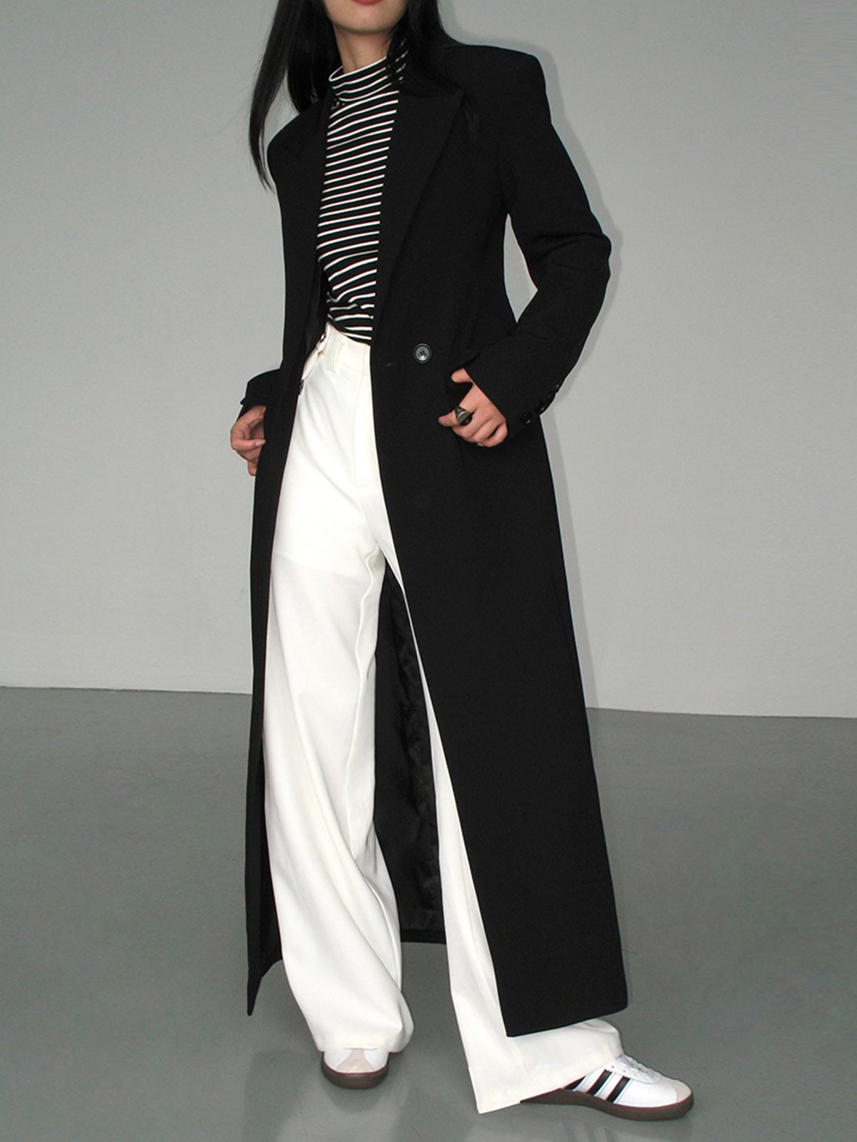 Collar Pocket Blazer Coat Classic Business Casual Style