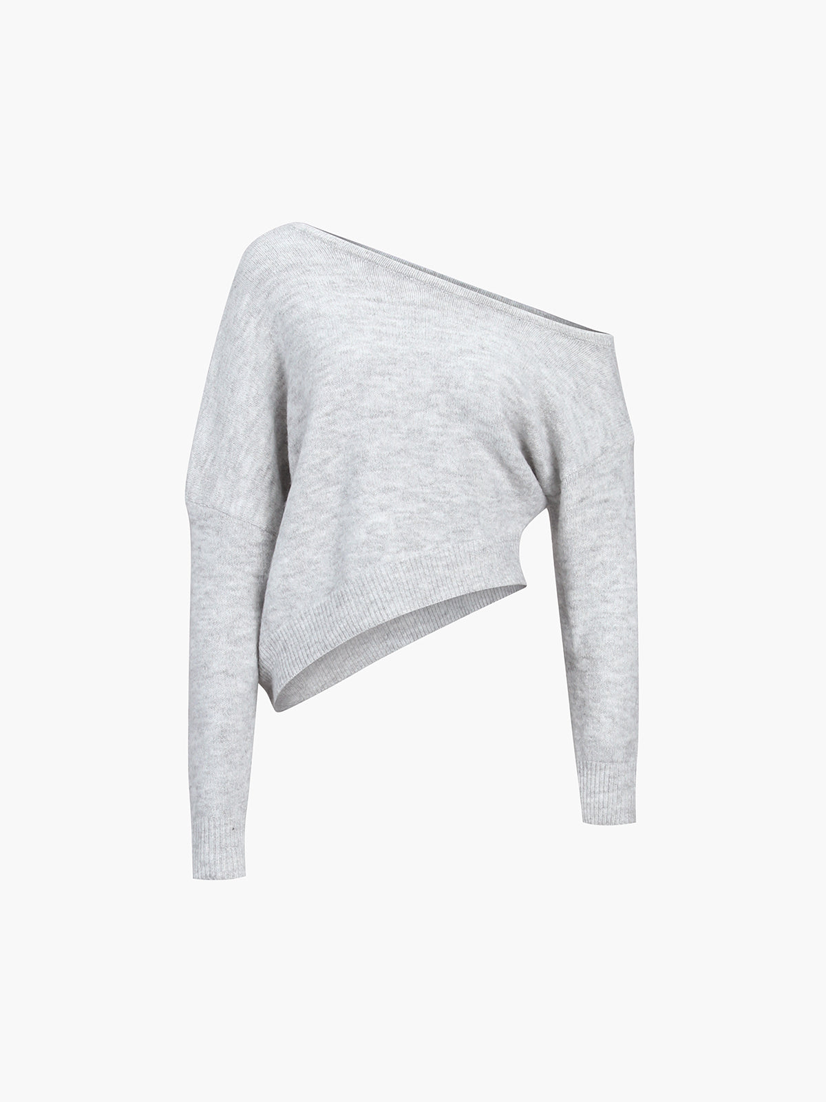 One Shoulder Asymmetric Sweater For Women Casual Style