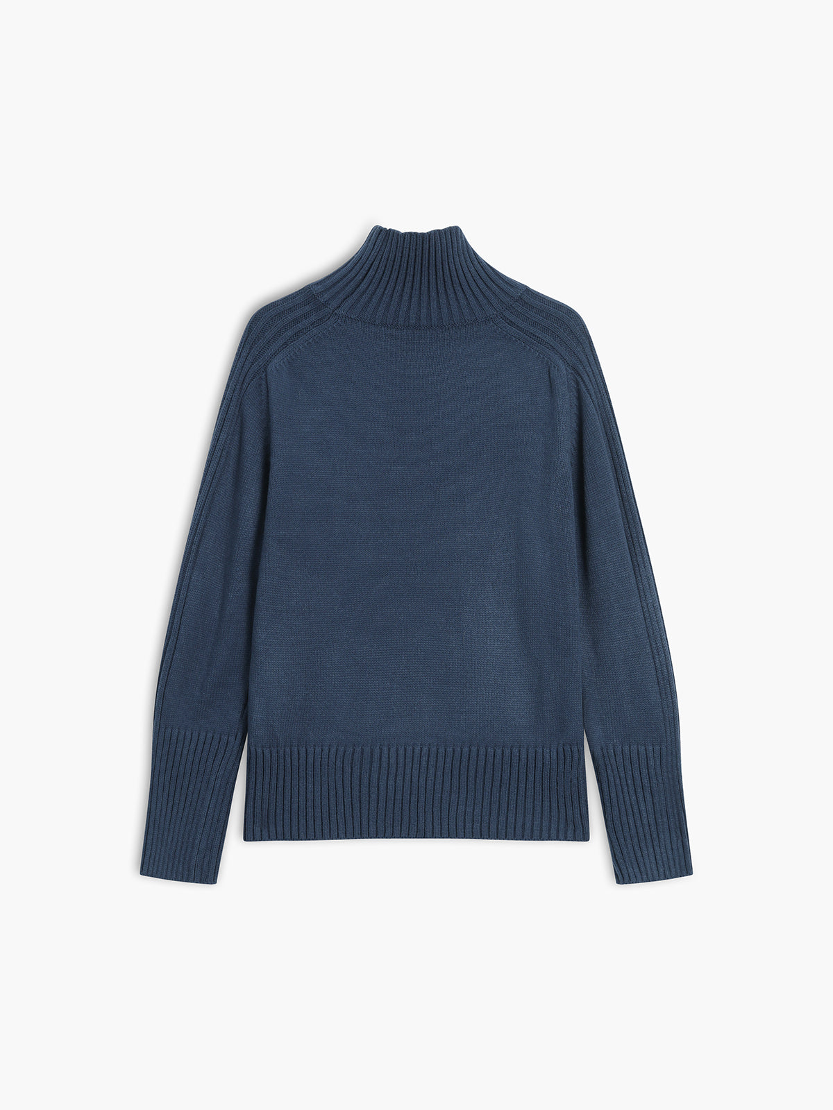 Solid High Neck Knit Sweater Comfortable Long Sleeve Winter Essential