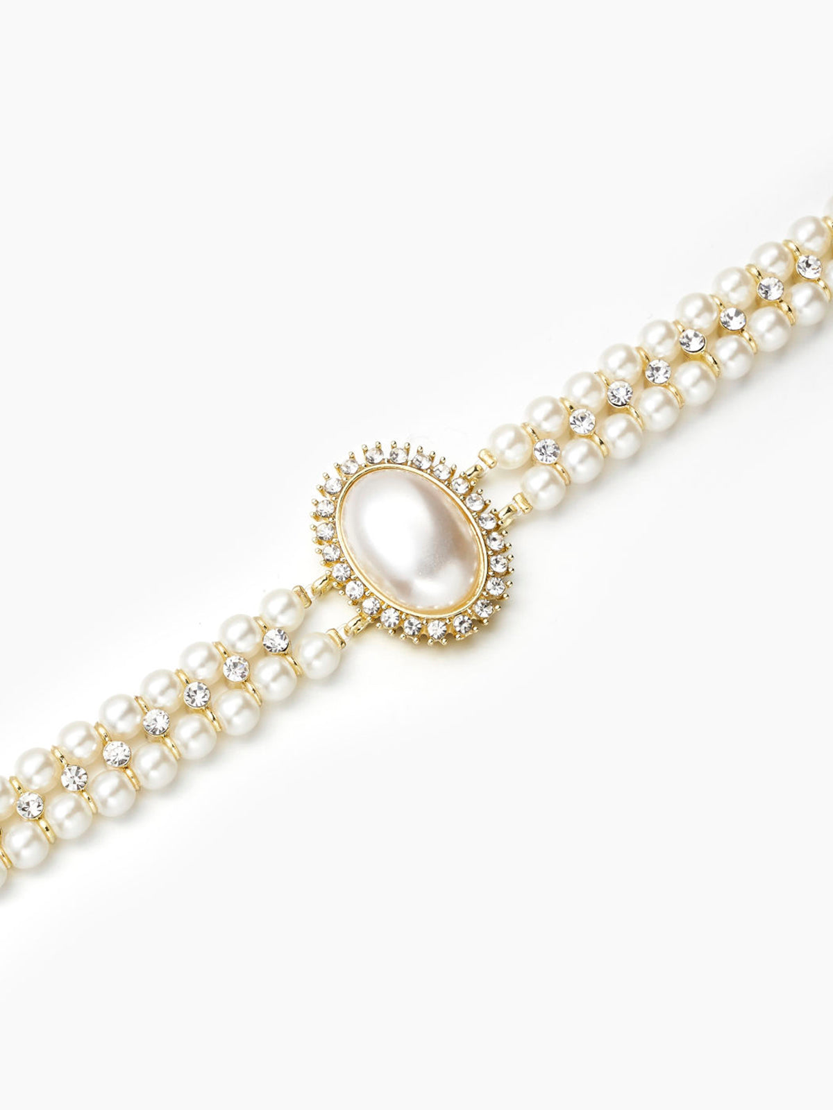 Vintage Double Layer Faux Pearl Choker Necklace Elegant Bridal Accessory