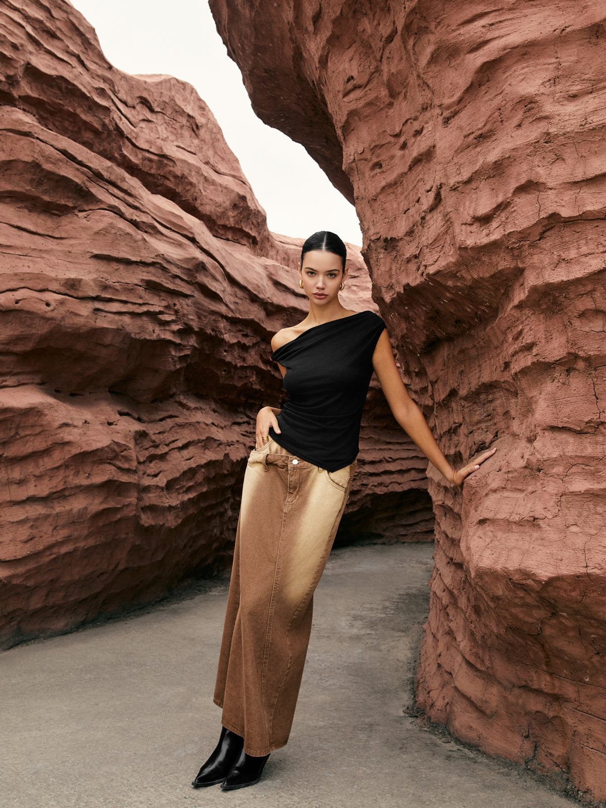 Asymmetric Knotted One-Shoulder Top Women's Fashion Trend