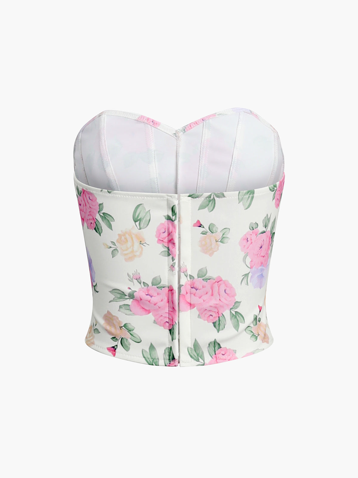 Flowered Heart Shaped Neckline Corset for Bridal Wear