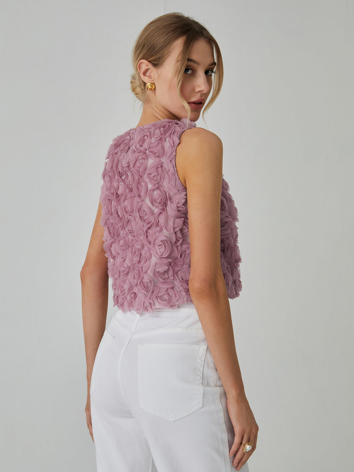 Romantic Multi Floral Blouse Lightweight Summer Fashion Trend