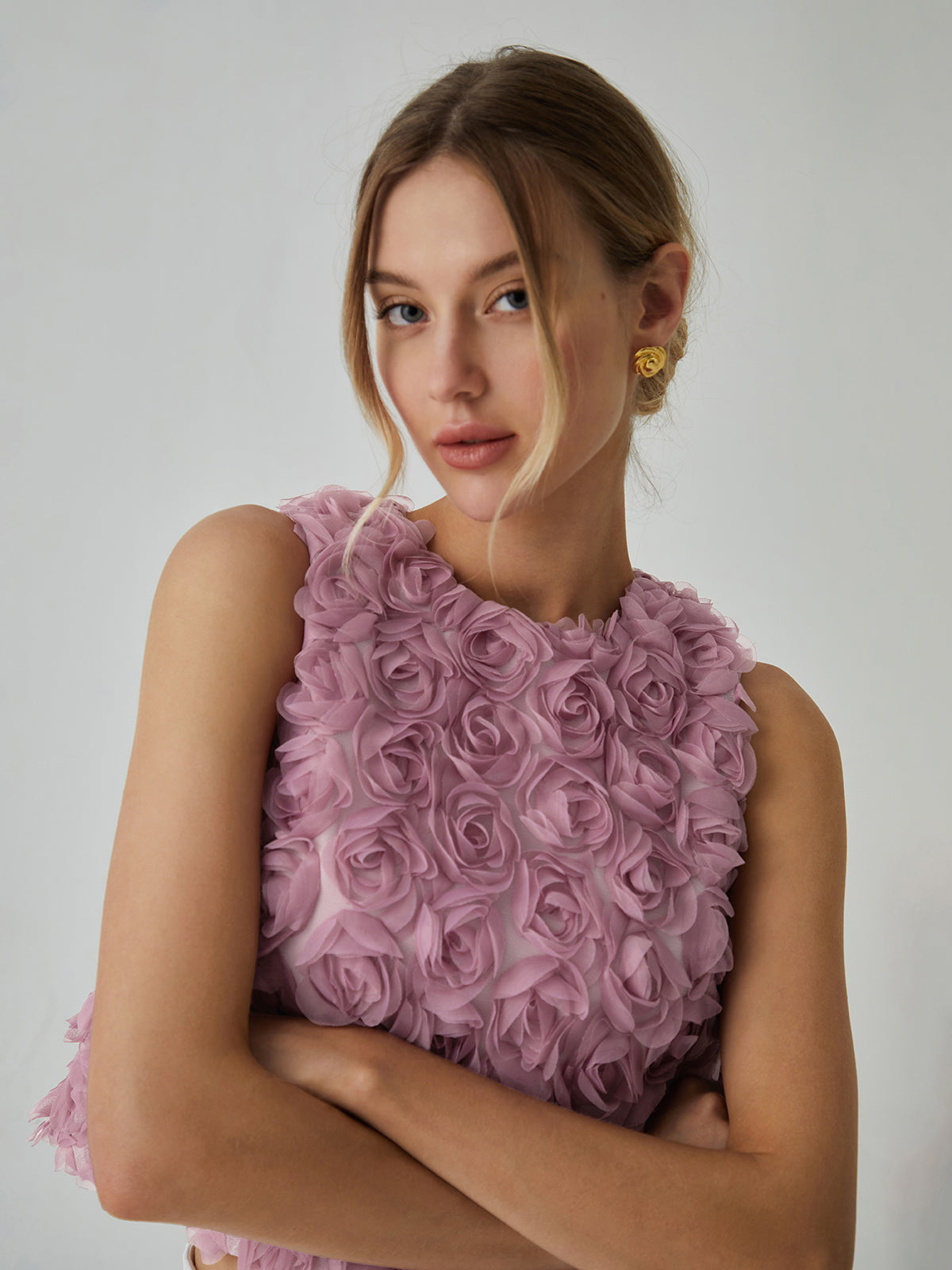 Romantic Multi Floral Blouse Lightweight Summer Fashion Trend