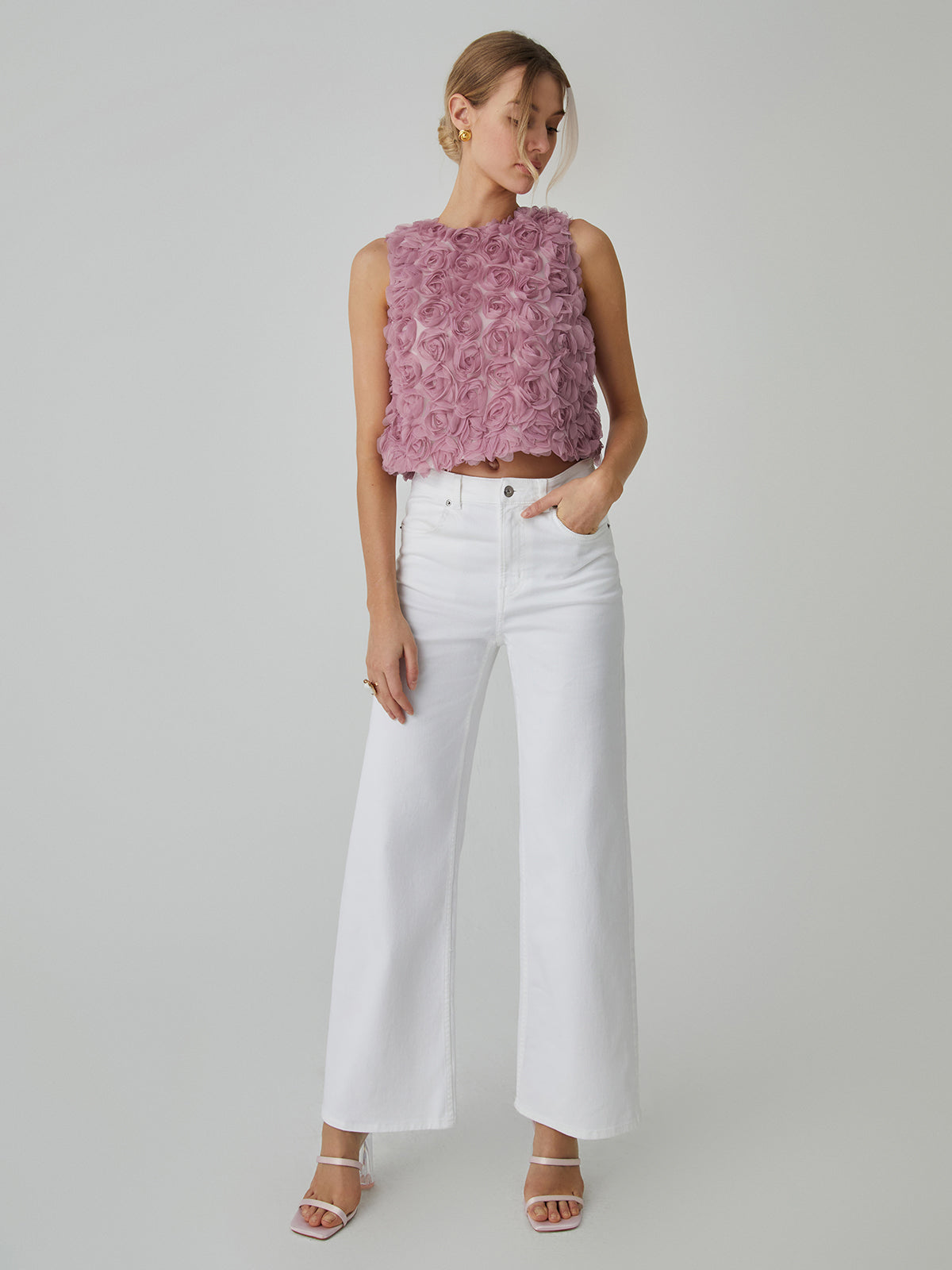 Romantic Multi Floral Blouse Lightweight Summer Fashion Trend