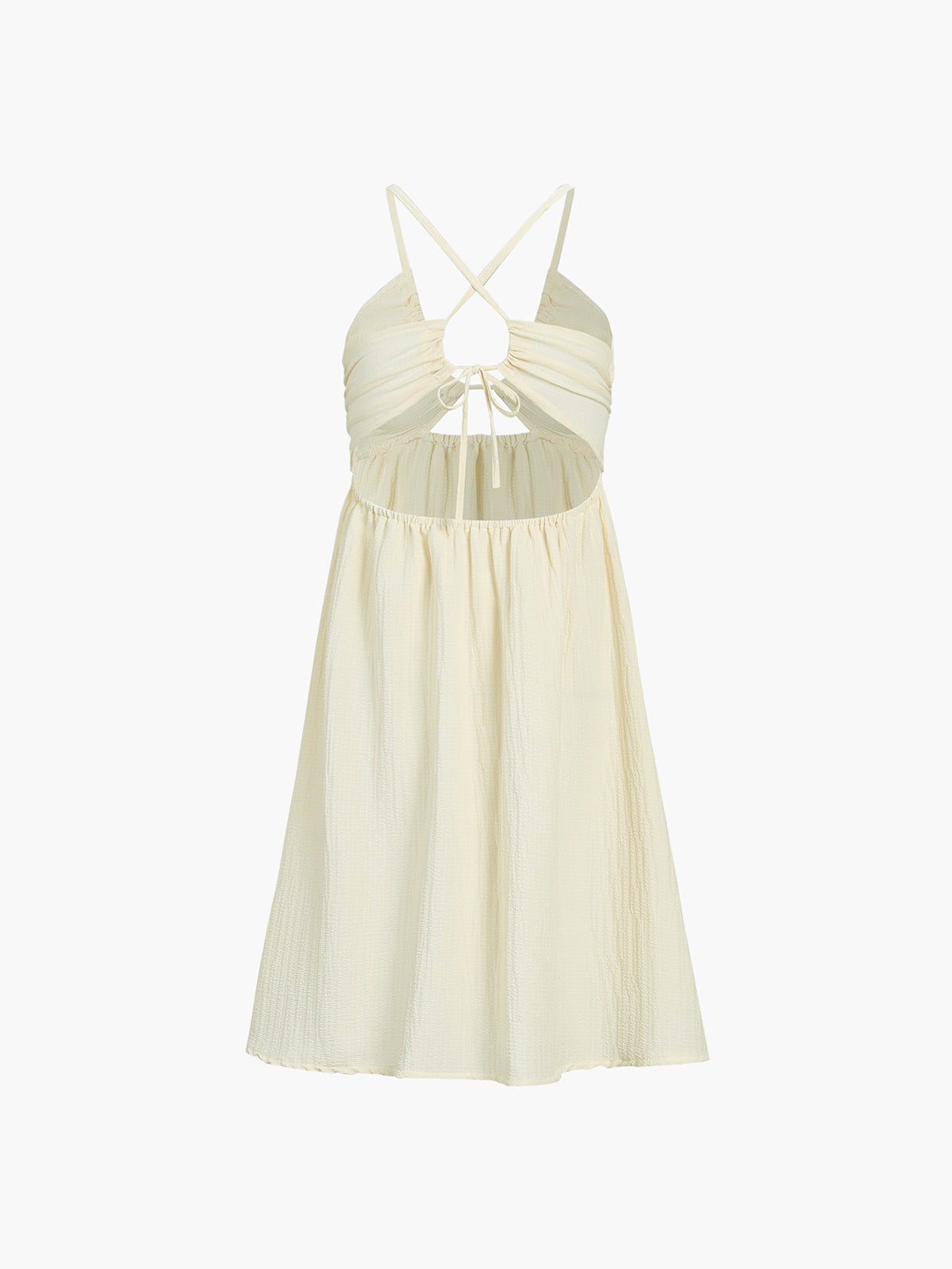 Backless Criss Cross Split Midi Dress Effortless Evening Elegance