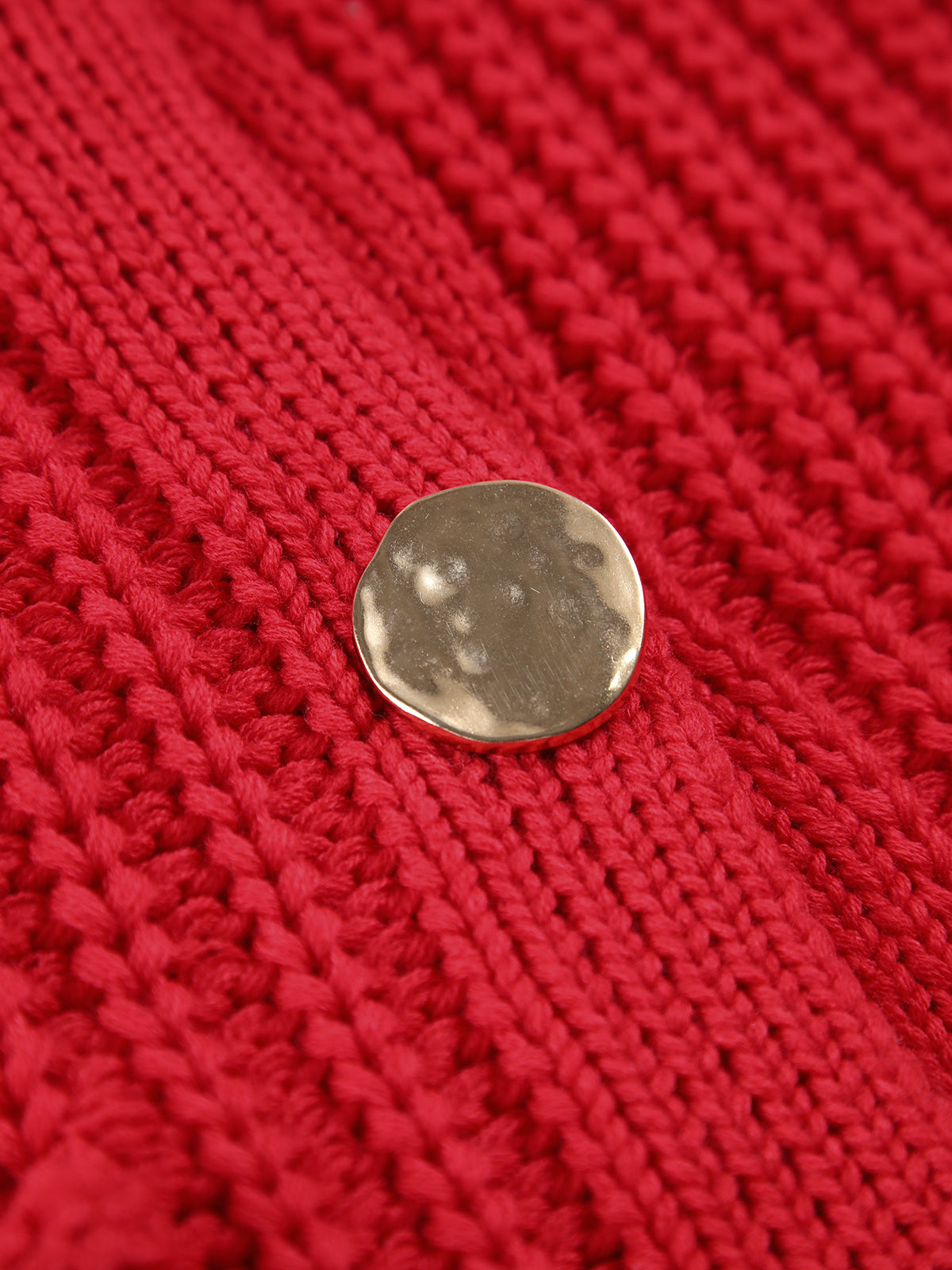 Crochet Button-Front Sweater Vest Classic Handmade Design