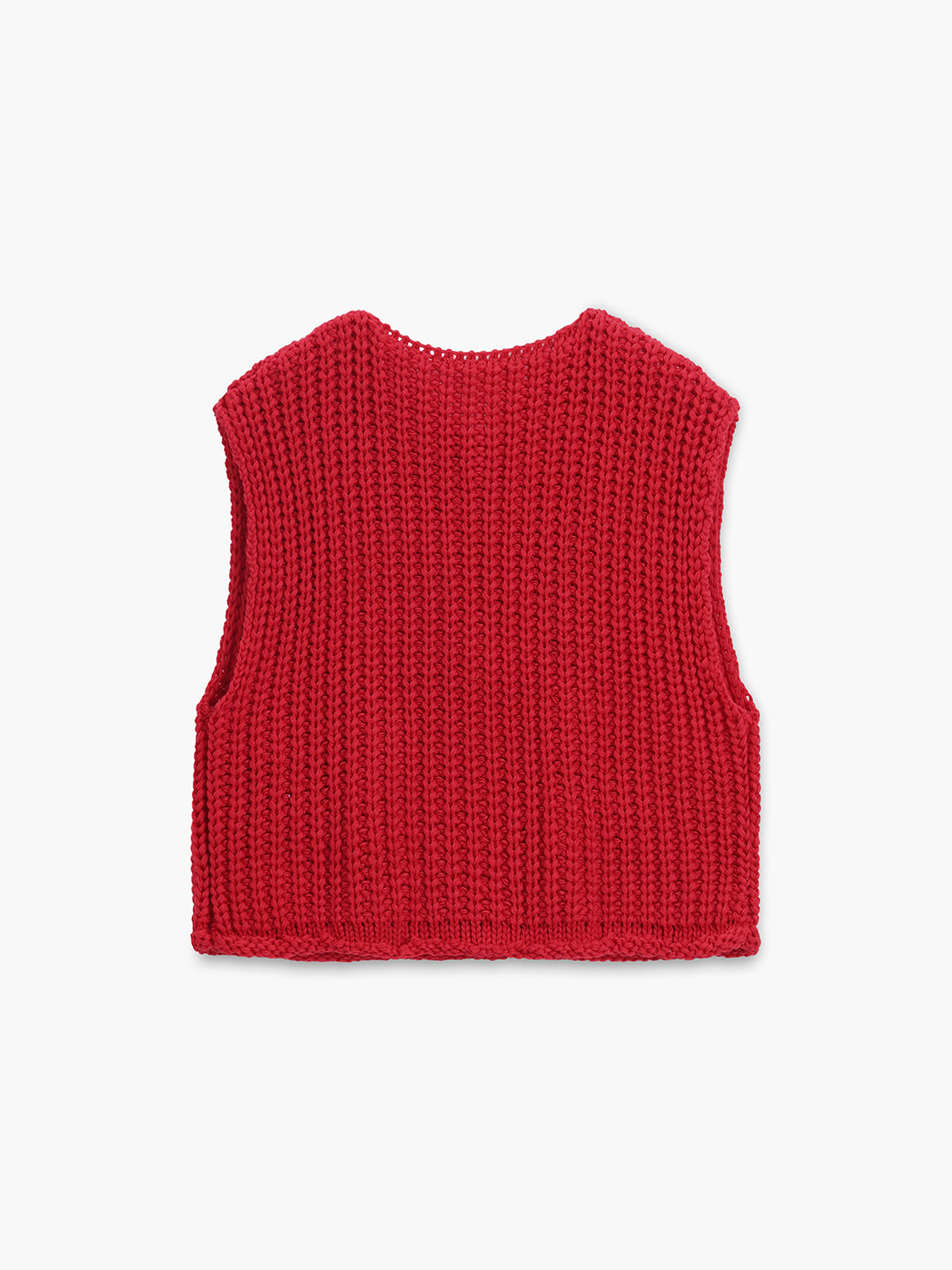 Crochet Button-Front Sweater Vest Classic Handmade Design