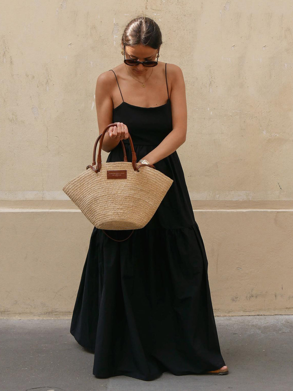 Solid Backless Long Dress with Elegant Flowing Skirt