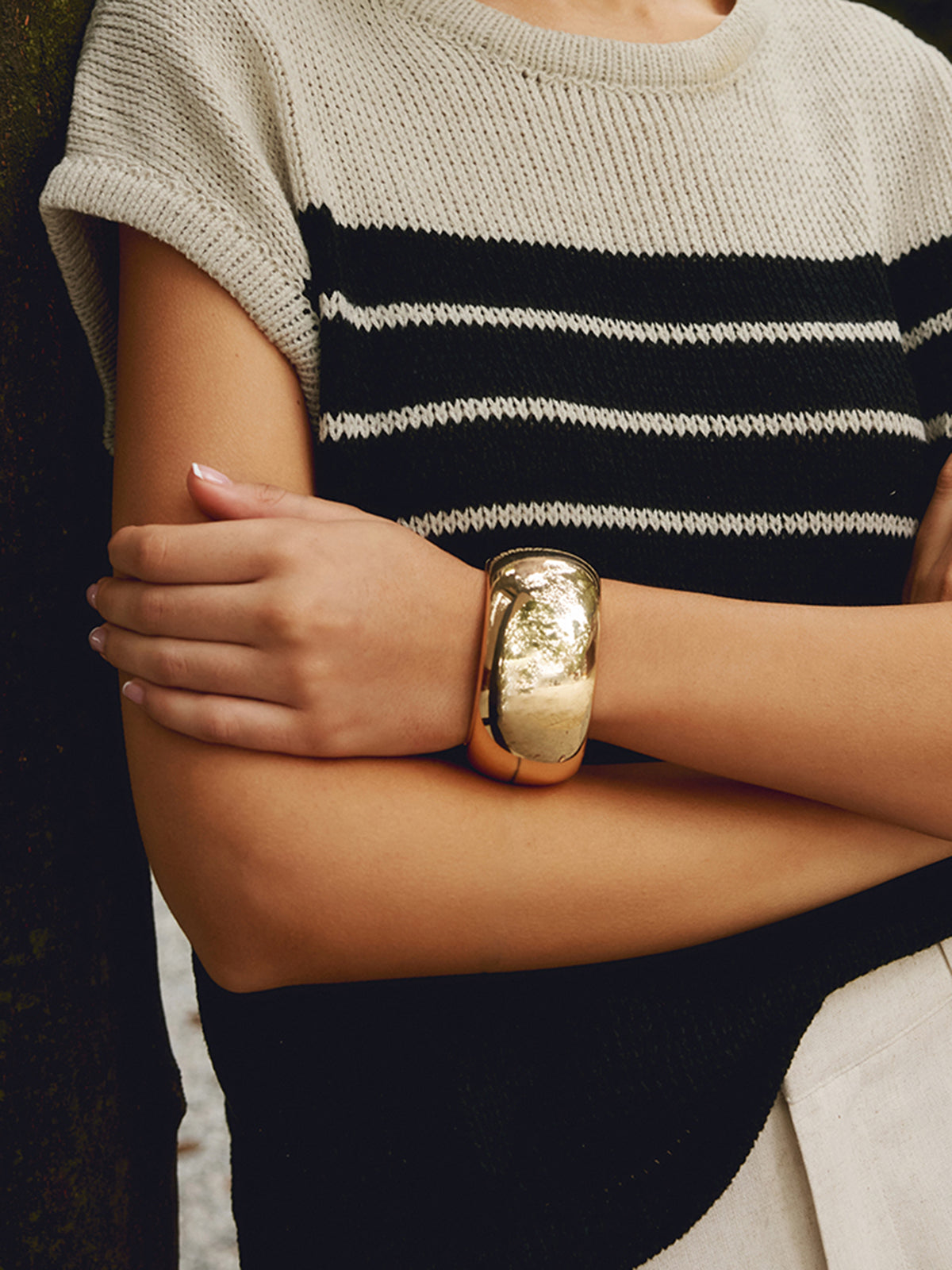 Minimalist Open Wide Bracelet Contemporary Lightweight Design