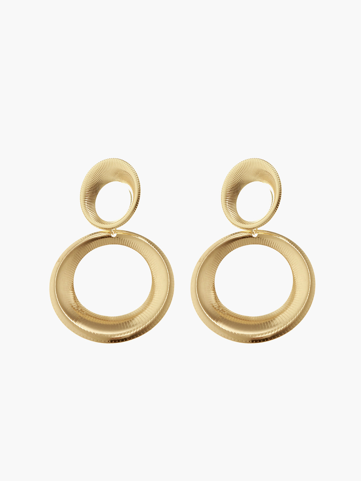 Vintage Round Bold Pendant Earrings for Women Classic Jewelry