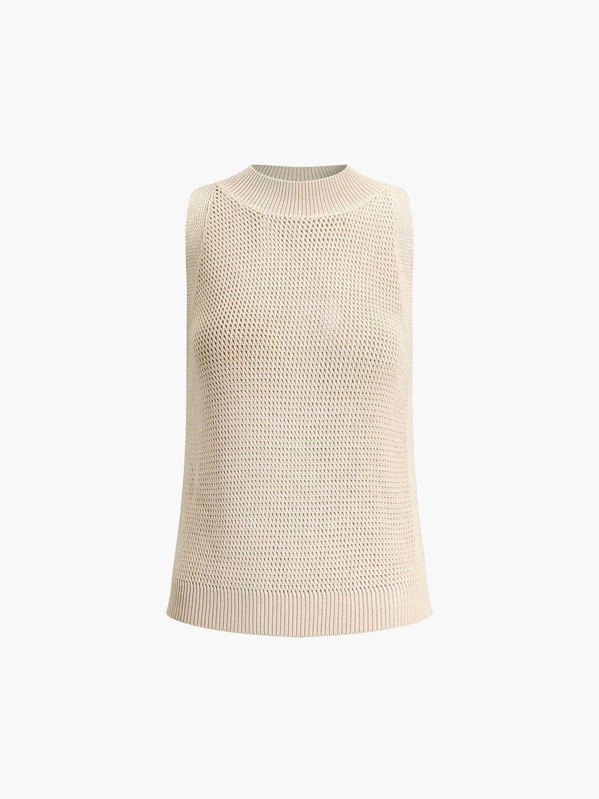 Knit Hollow Solid Sleeveless Tank Top for Women