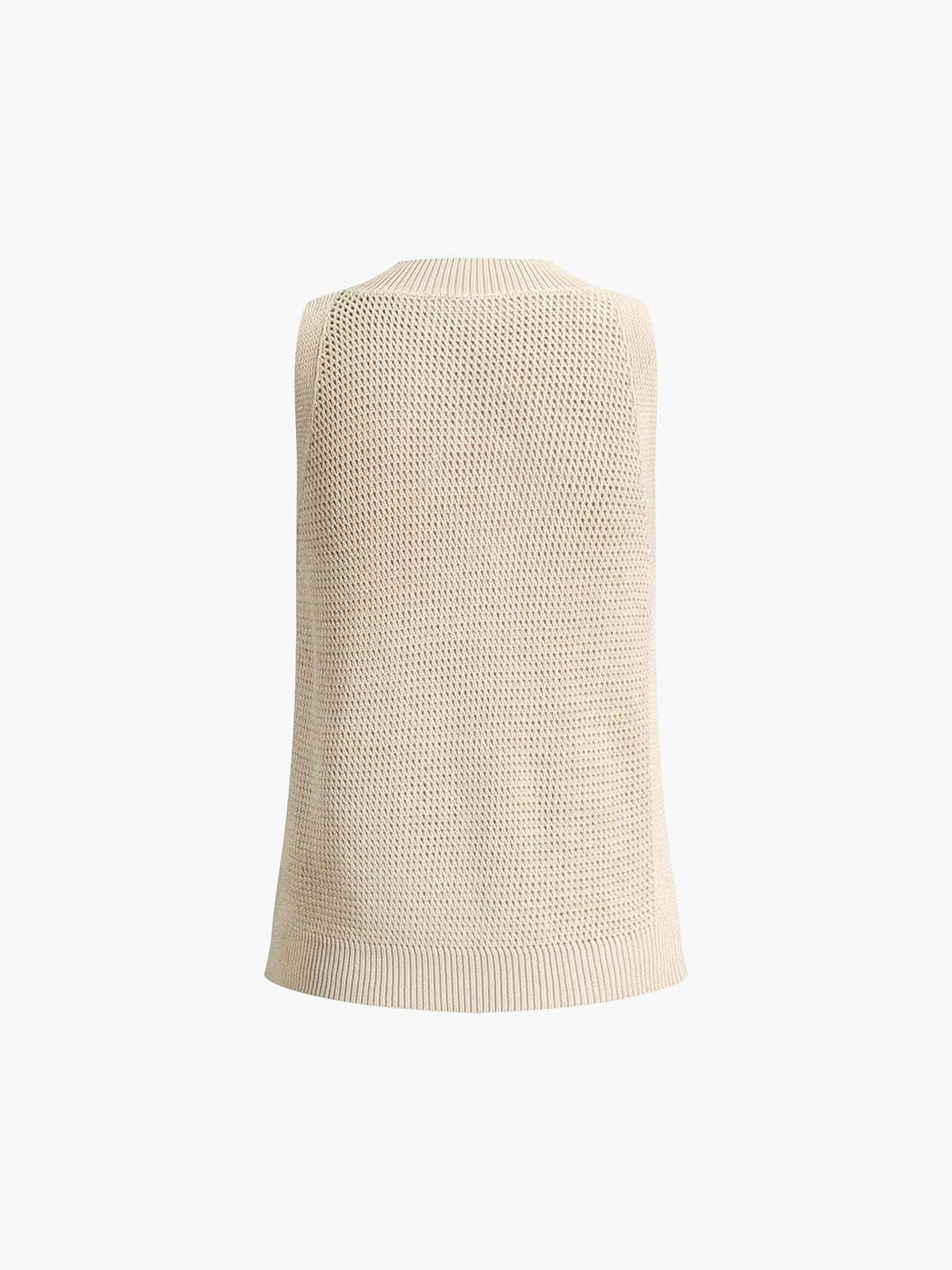 Knit Hollow Solid Sleeveless Tank Top for Women