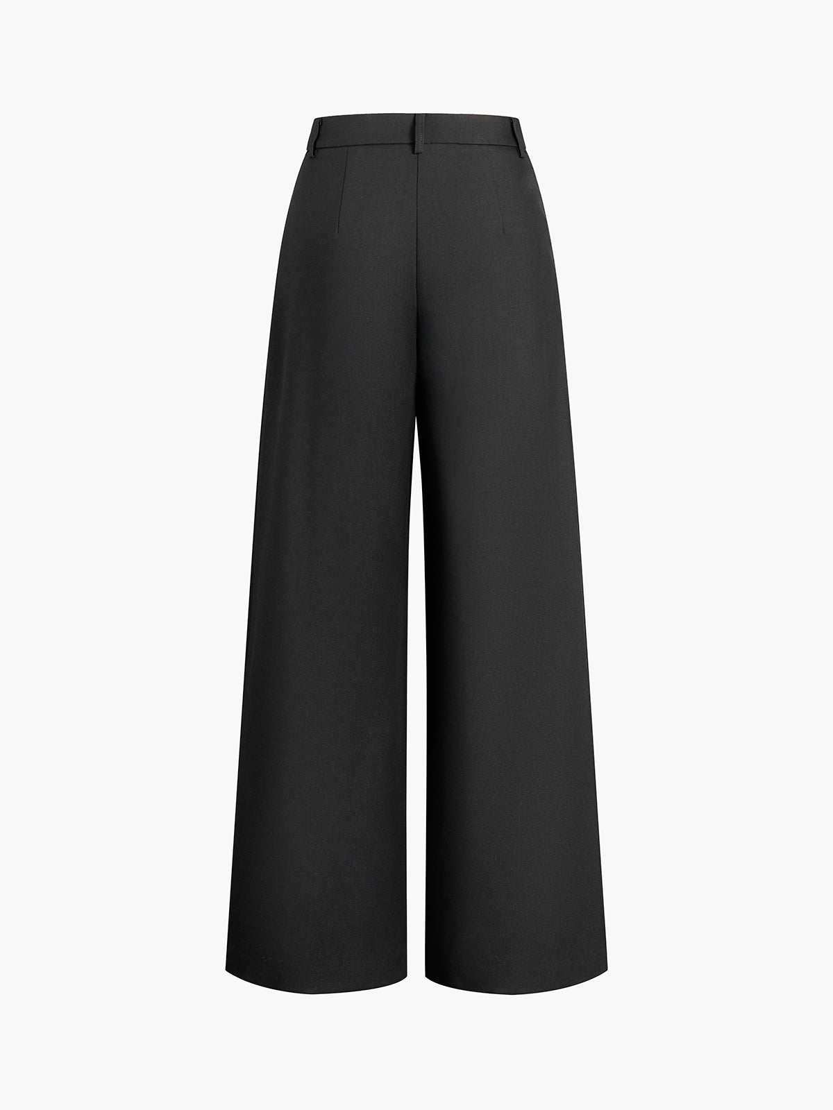 Solid Wide Leg Pants Without Belt - Casual Comfort Fit Stylish