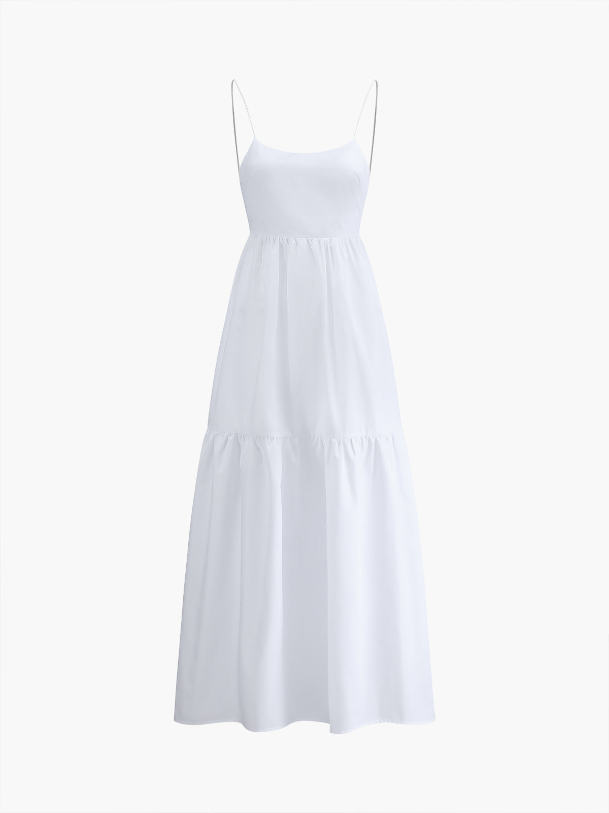 Solid Backless Long Dress with Elegant Flowing Skirt