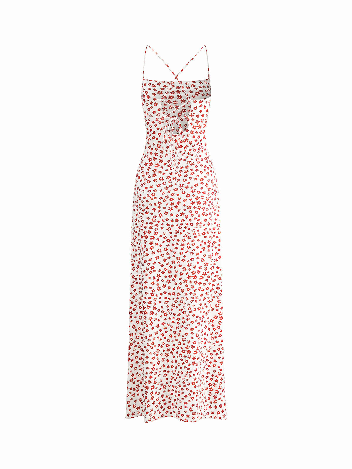 Strappy Floral Print Crisscross Flowy Long Sundress for Spring and Summer