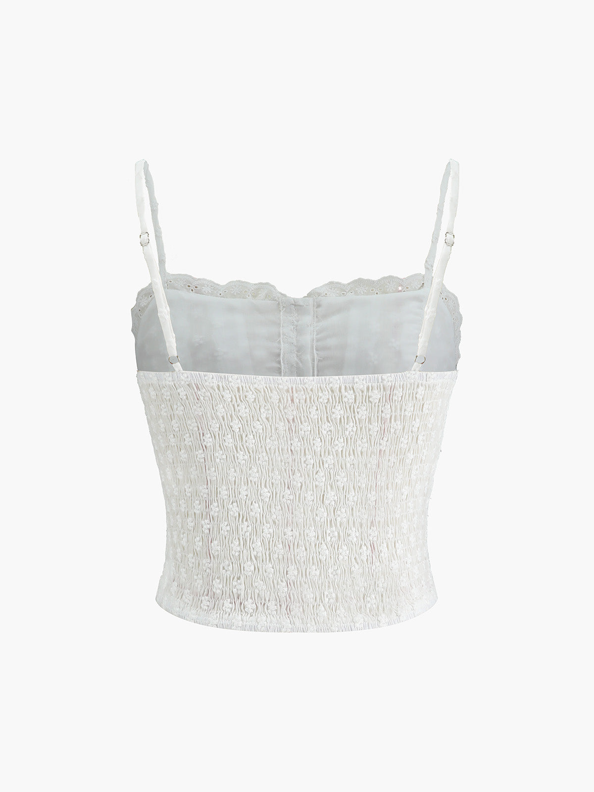 Cotton Button-Front Lace Trim Cami Top for Women Summer Casual