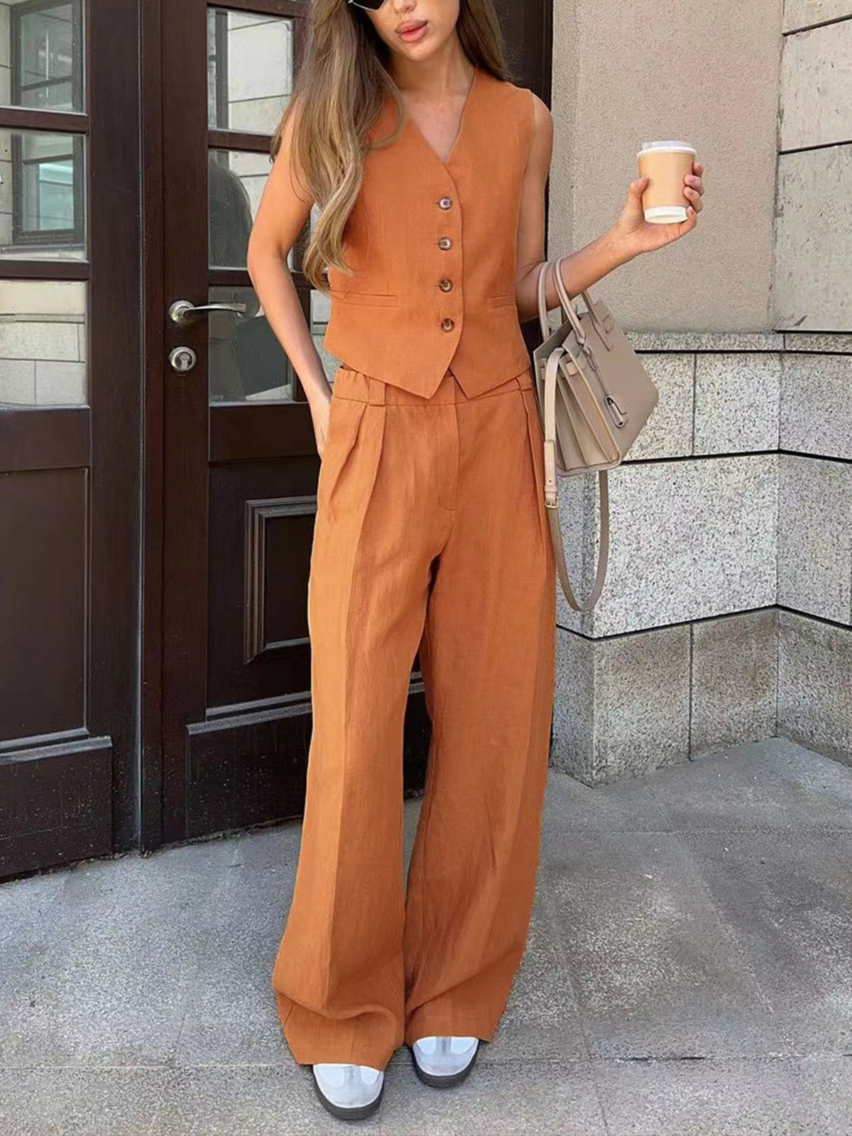 Cotton & Linen Pants Set for Casual Summer Wear