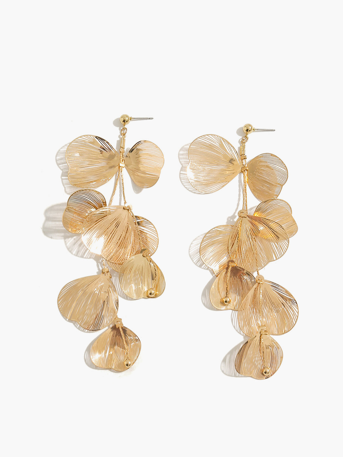 Ginkgo Leaves Long Dangle Earrings Elegant Bohemian Style Jewelry
