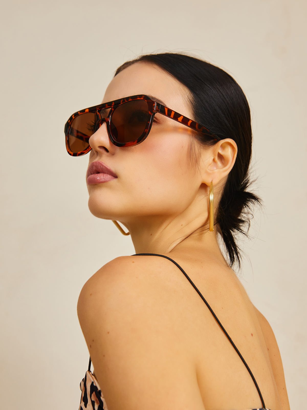 Leopard Print Sunglasses for Women Stylish UV Protection