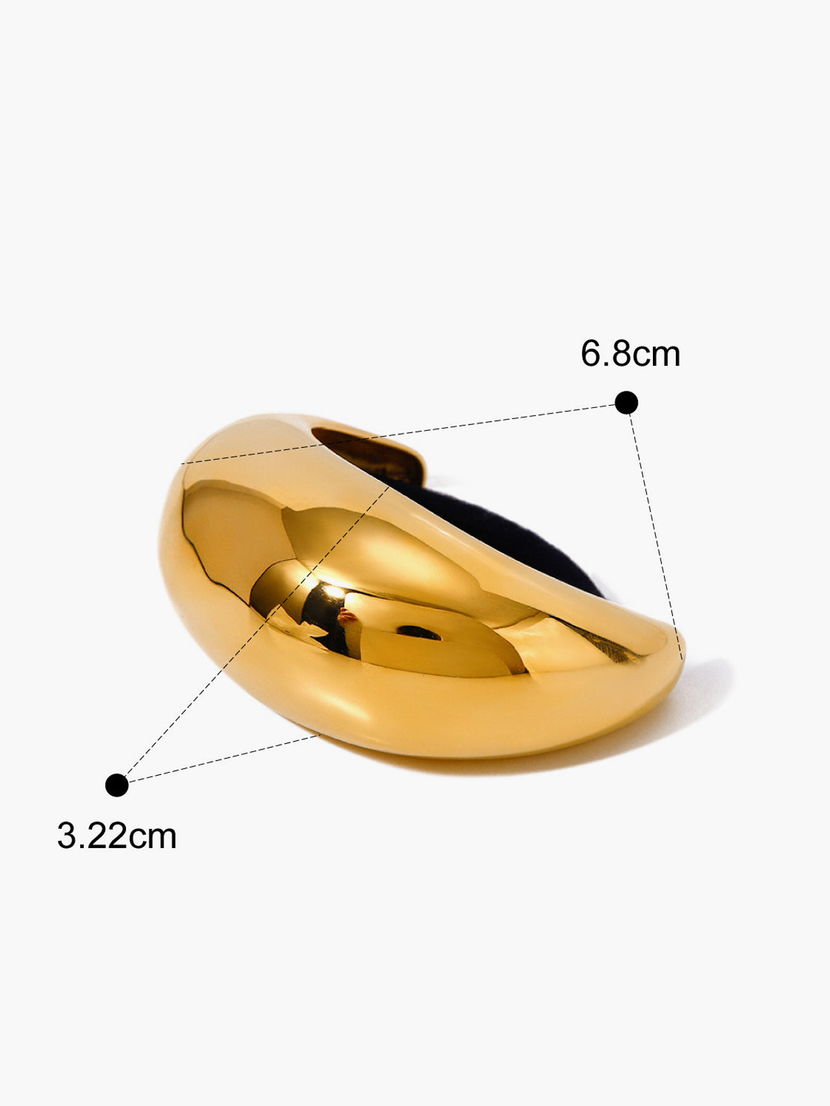 1pc Golden Elastics Hair Tie for Women Stretchable Accessories