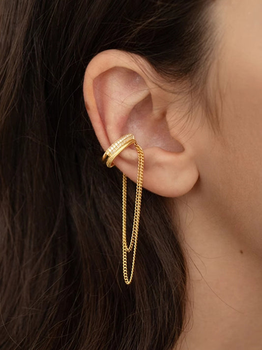 Tassel Single Ear Bone Clip, Stylish Non-Piercing Cartilage Earring