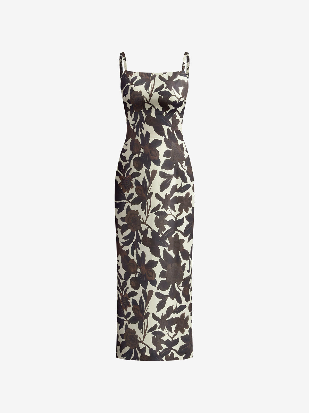 Backless Print Split Zipper Dress Flowy Beachwear Maxi Style