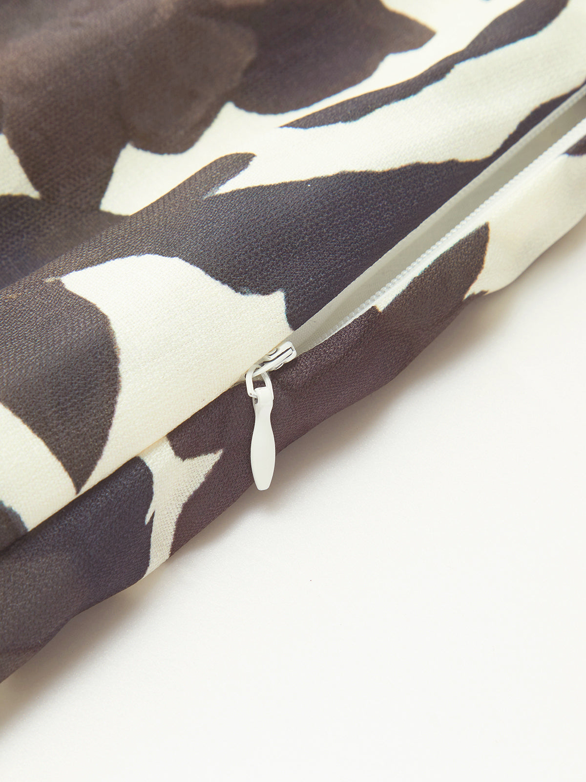 Backless Print Split Zipper Dress Flowy Beachwear Maxi Style