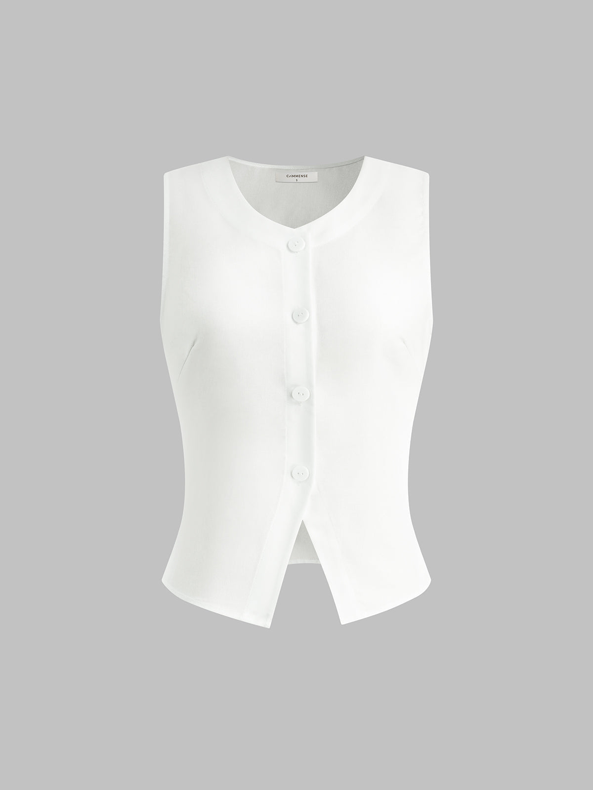 Linen Blends Button Up Tank Top for Summer Casual Wear