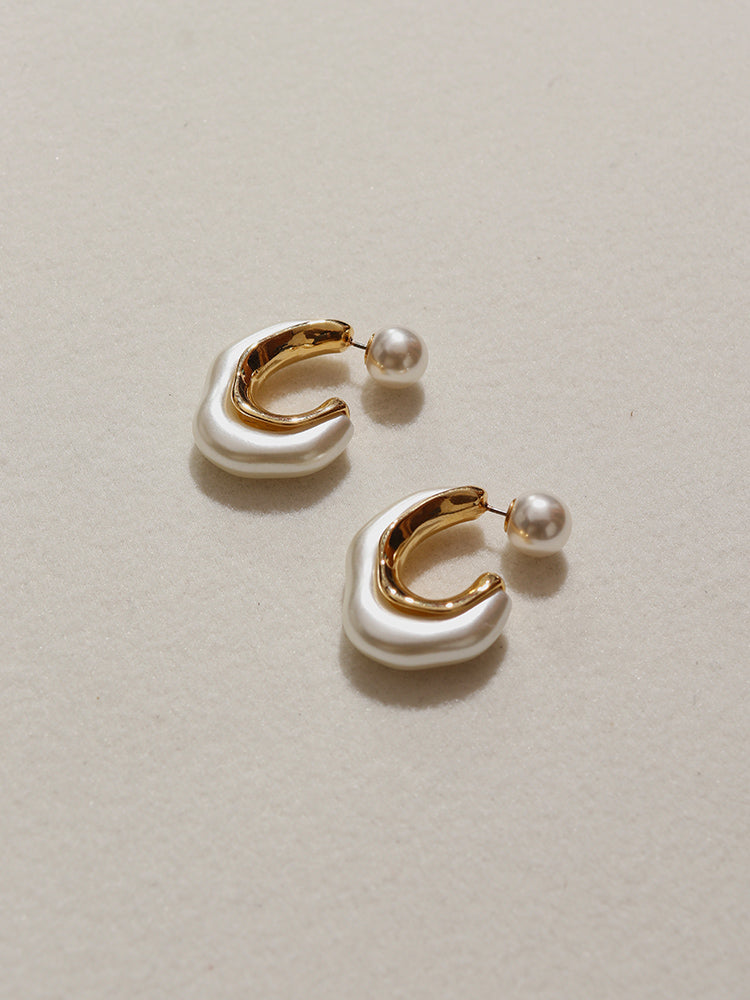 Silver Needle Pearl Earrings - Elegant Handcrafted Bridal Jewelry