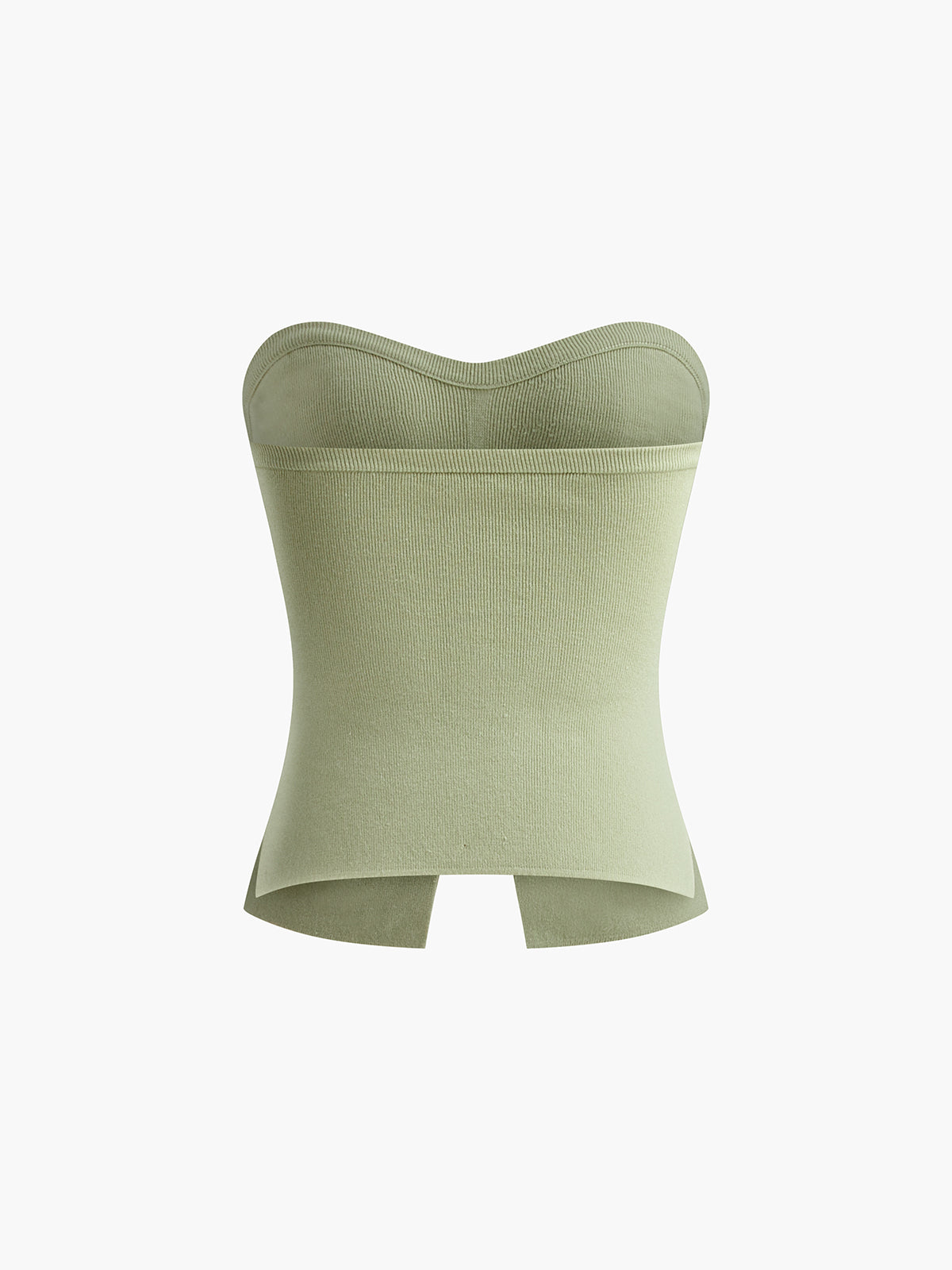 Strapless Split Pearl Sweater Vest for Women, Trendy Knitwear