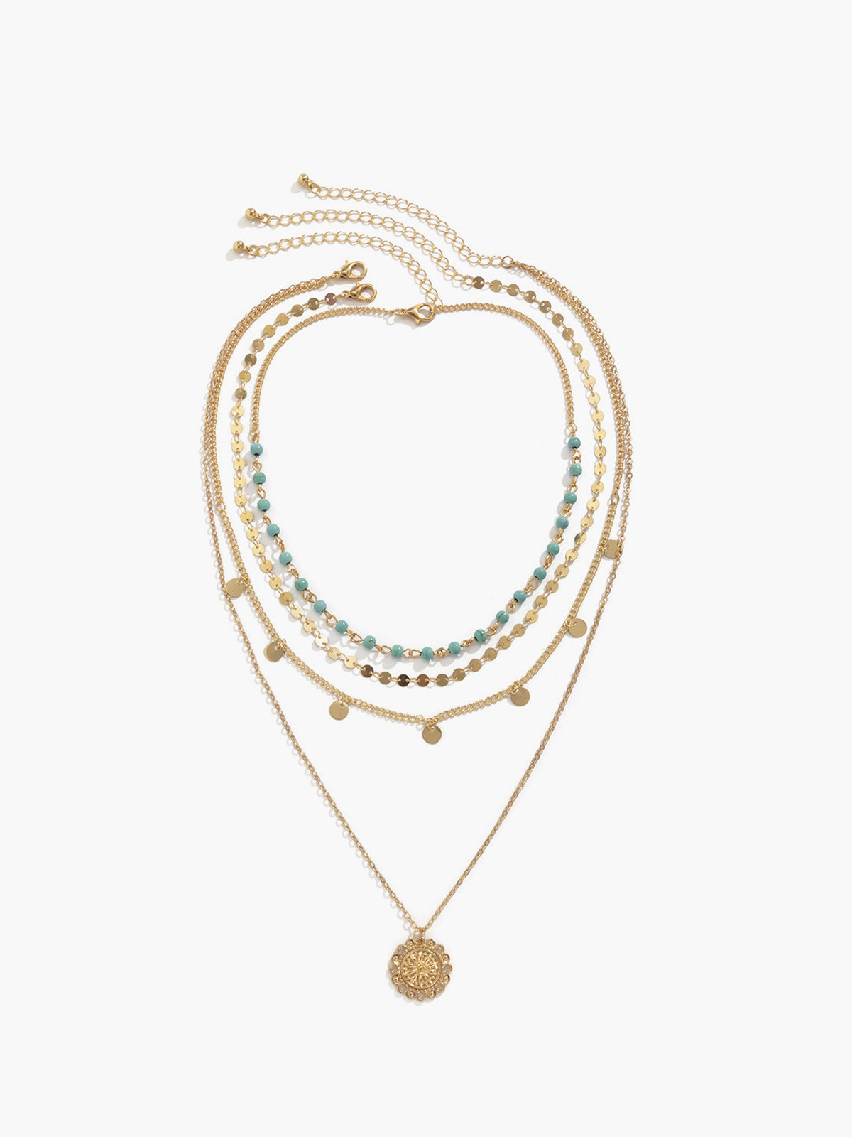 Turquoise Multi-Layered Necklace Boho Chic Handcrafted Jewelry