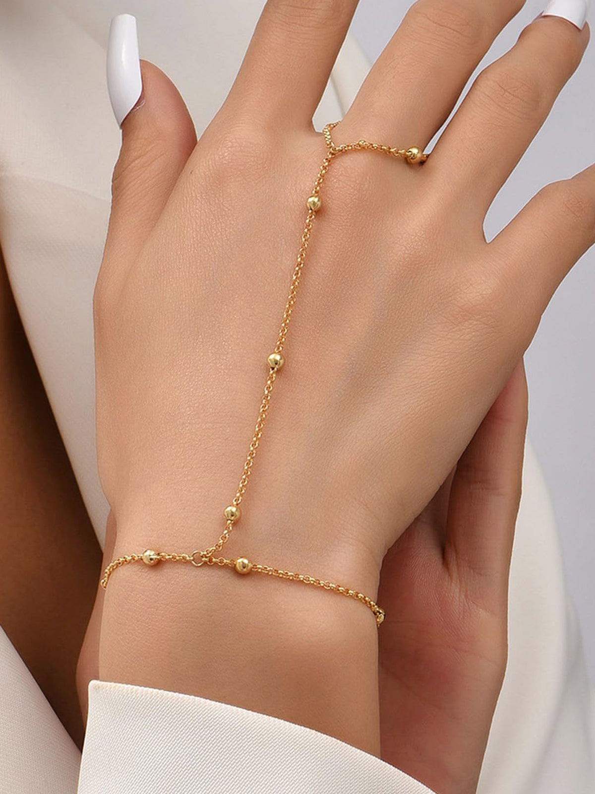 Bead Chain Mittens Bracelet Adjustable Handmade Jewelry
