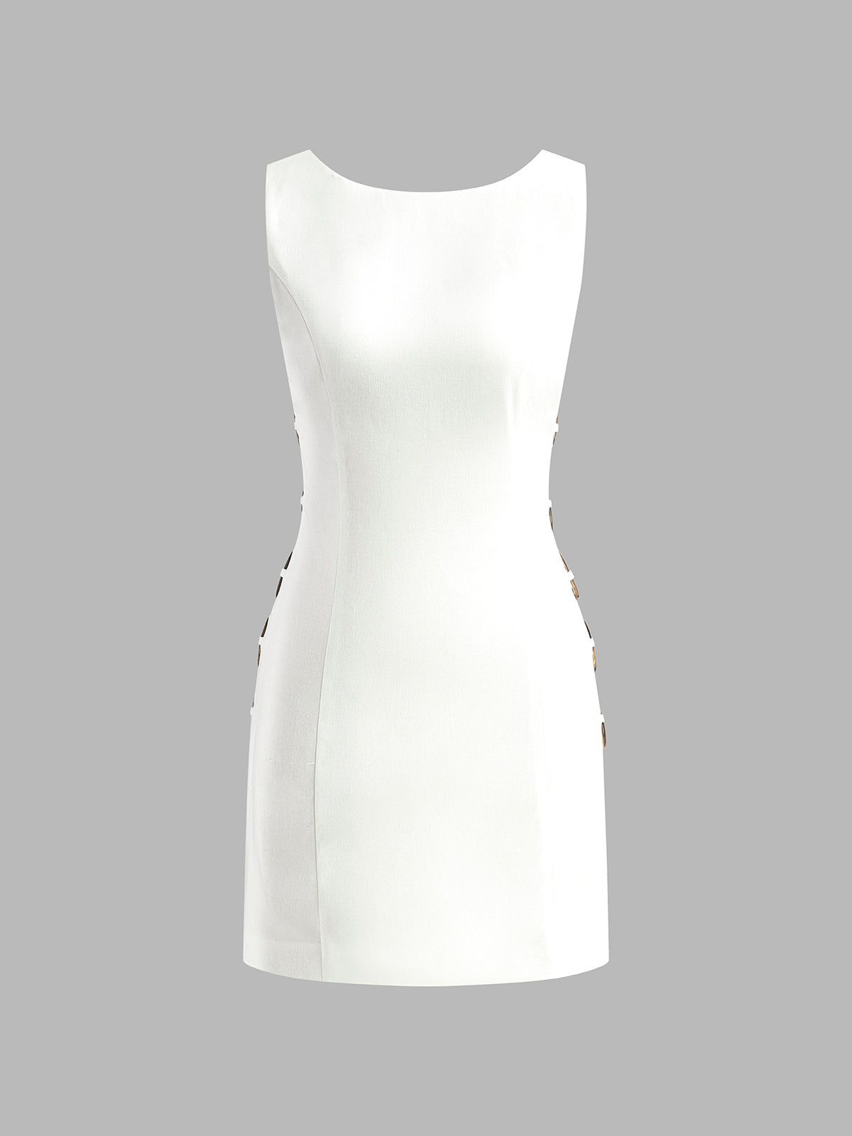 O-Ring Cutout Sleeveless Cocktail Party Dress
