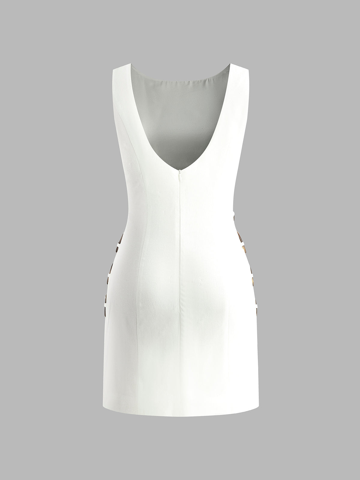 O-Ring Cutout Sleeveless Cocktail Party Dress