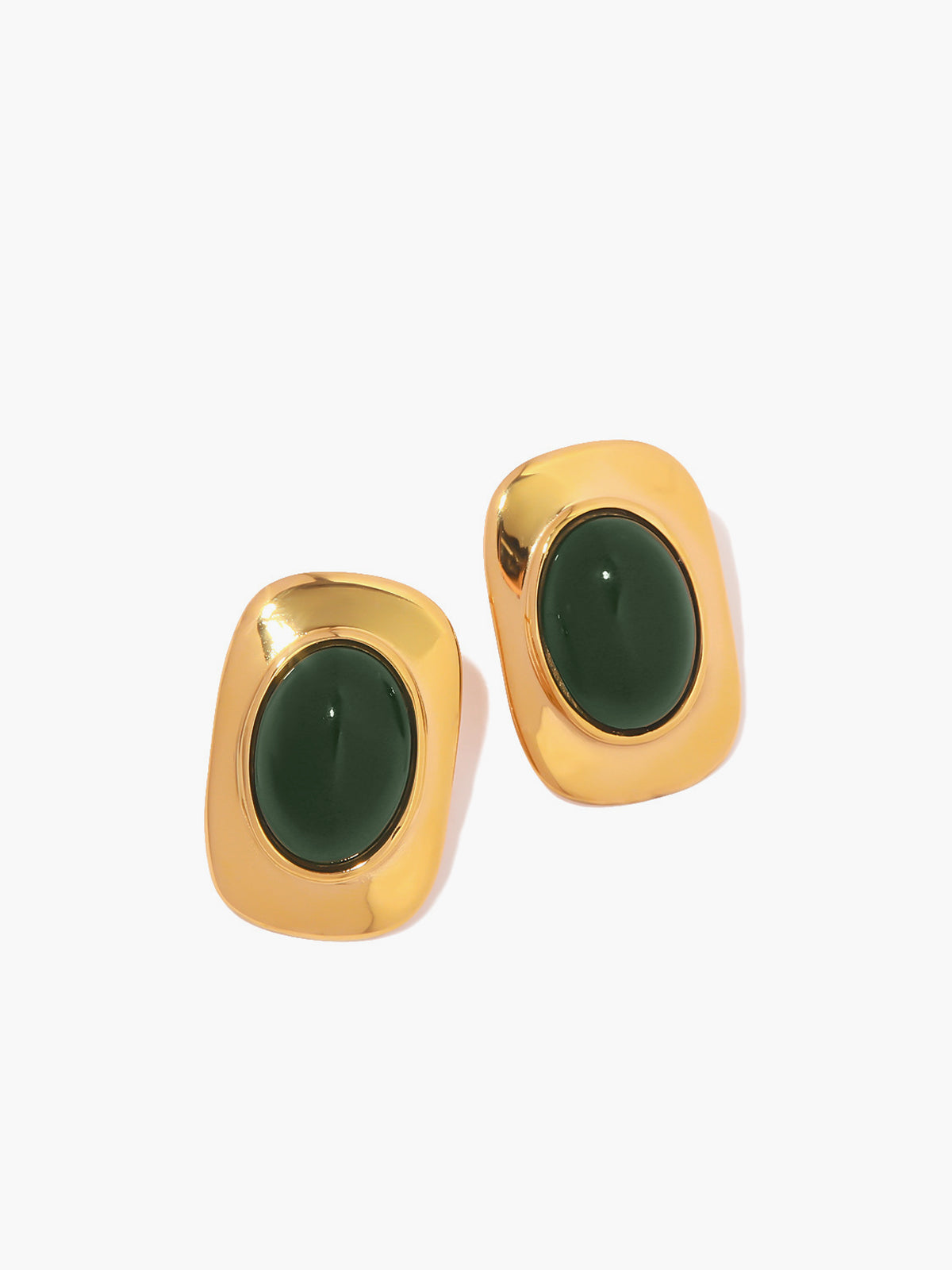 Vintage Cat Eye Stone Earrings Elegant Timeless Fashion Accessory