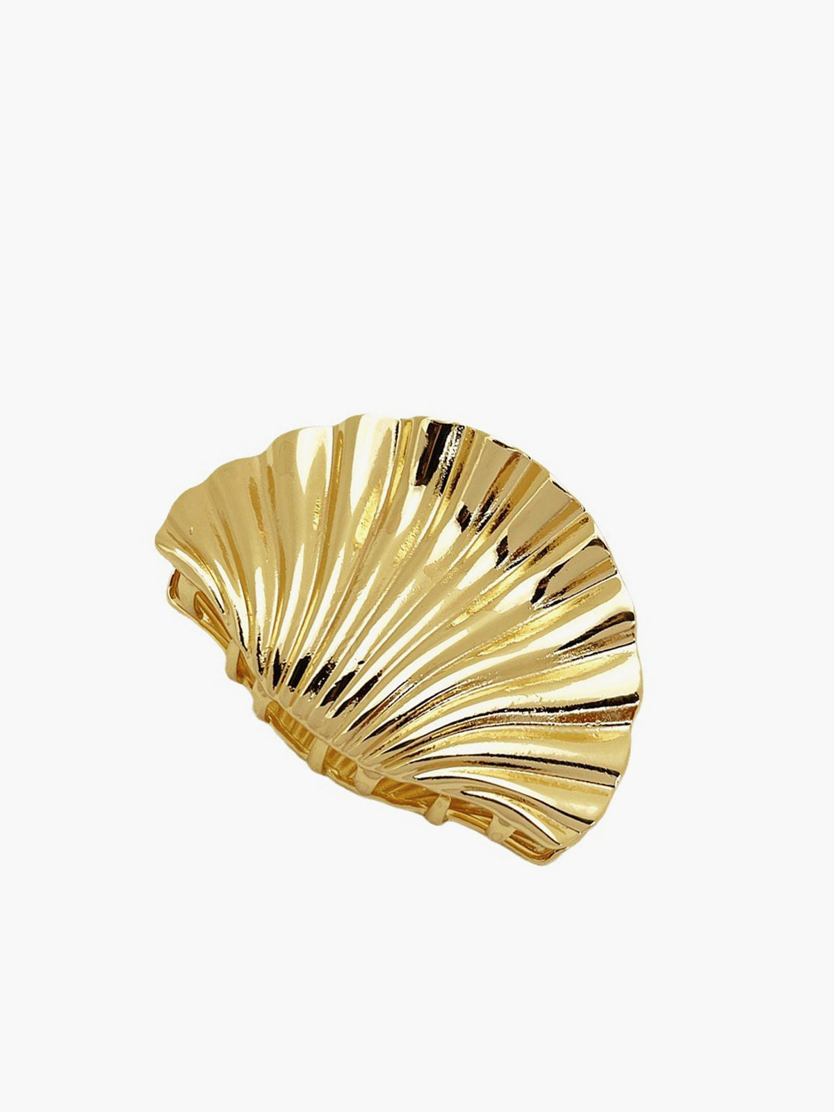 Golden Shell Hair Claw, Durable Trendy Beach Accessory for Women