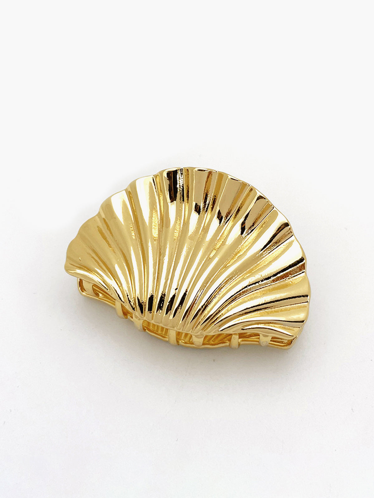 Golden Shell Hair Claw, Durable Trendy Beach Accessory for Women
