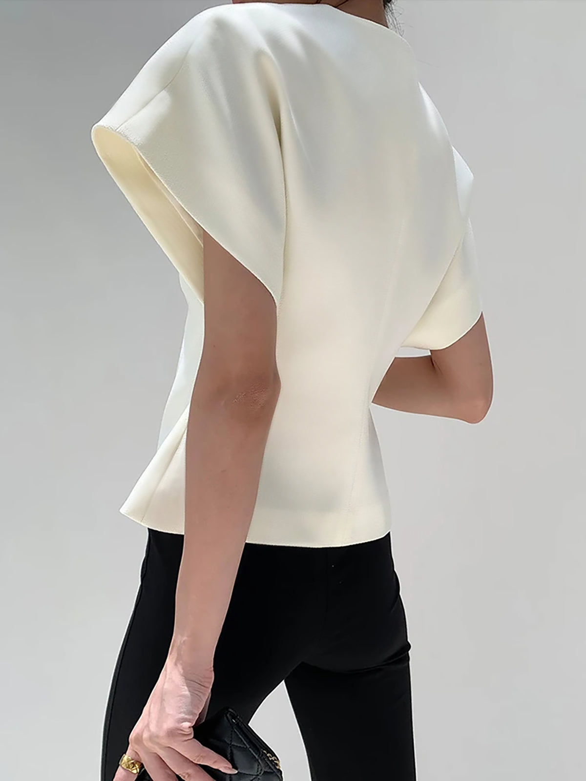 Trendy V-Neck Button Down Blouse for Women Casual Fit