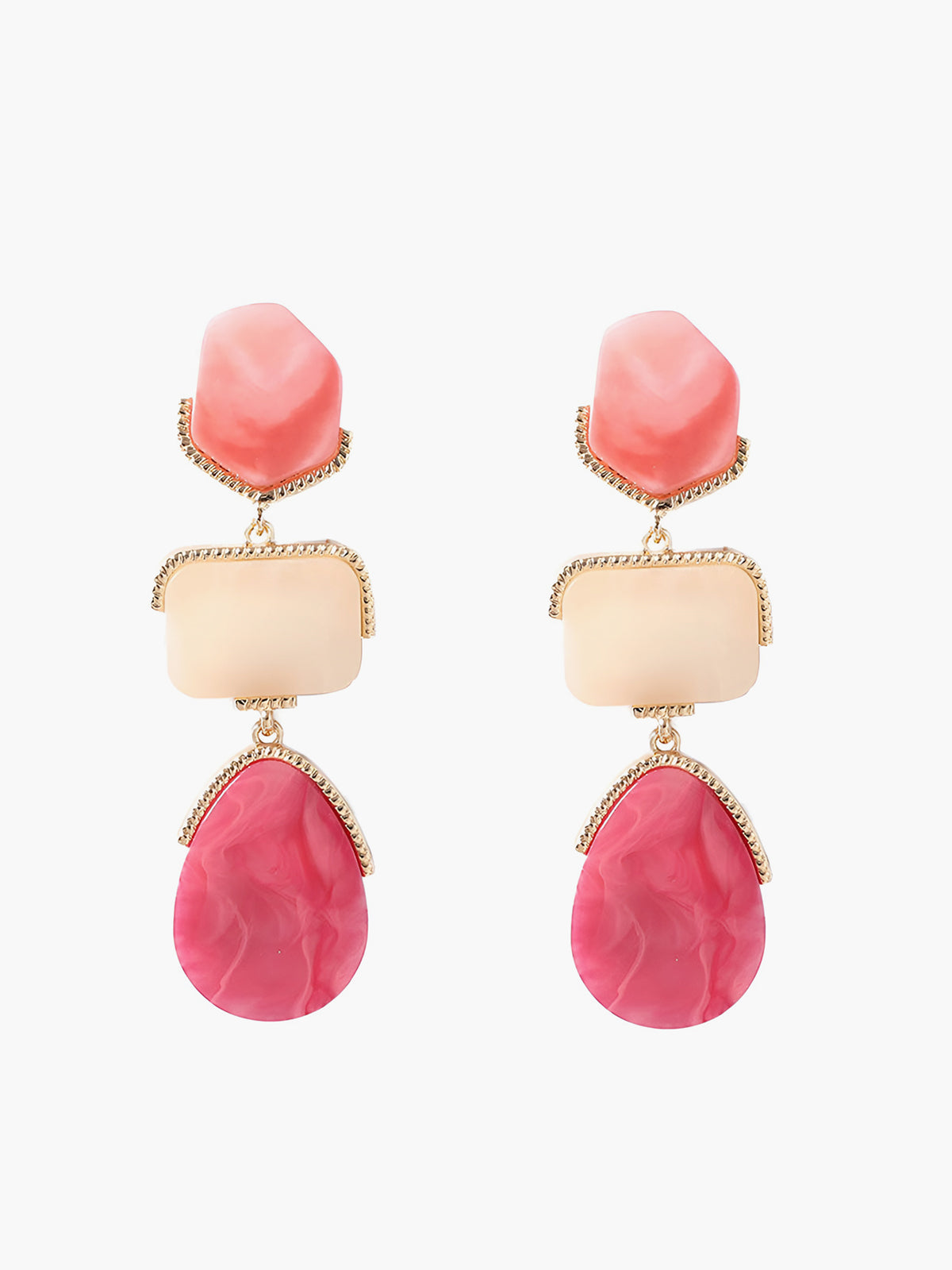 Boheme Geometrical Drop Earrings Handcrafted Trendy Statement Jewelry