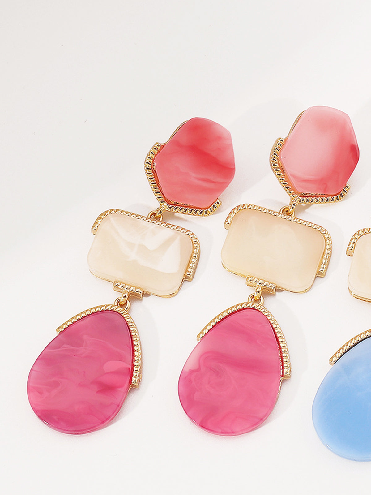 Boheme Geometrical Drop Earrings Handcrafted Trendy Statement Jewelry