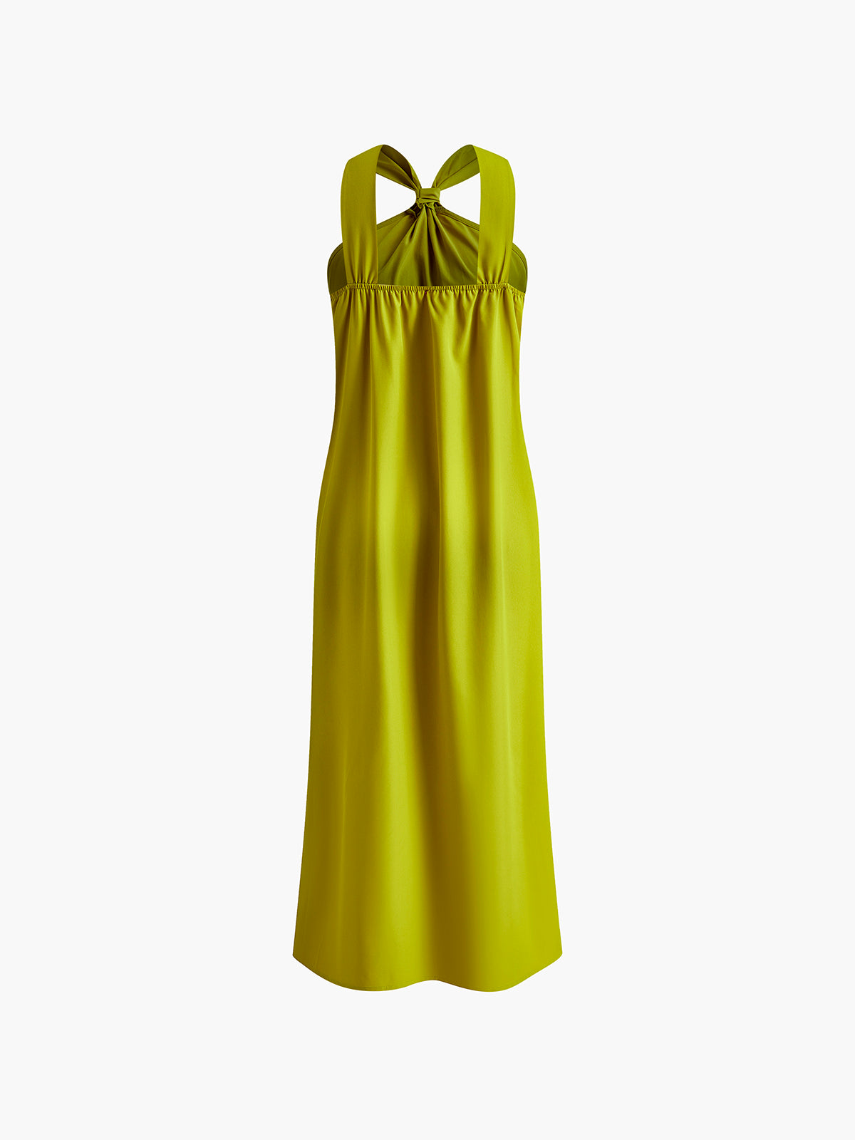 Cross Halter Split Long Evening Gown with Backless Design