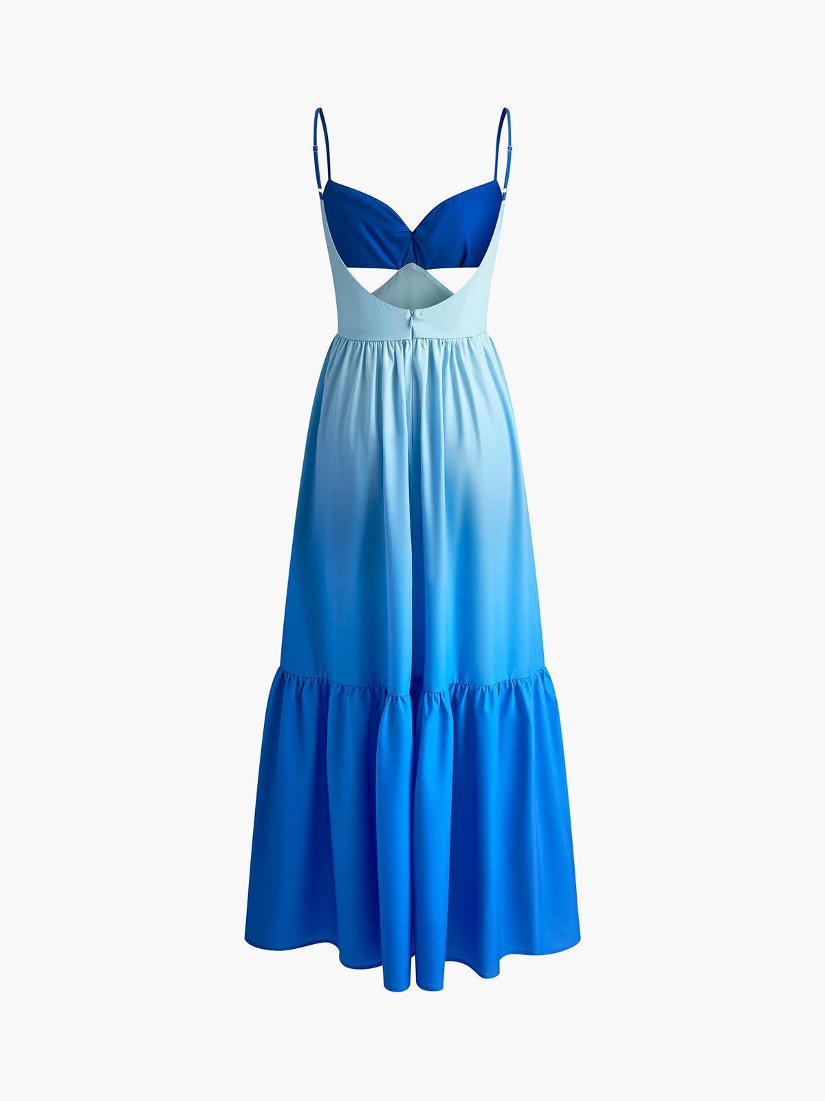 Backless Cutout Cami Long Dress Elegant Flowy Evening Wear