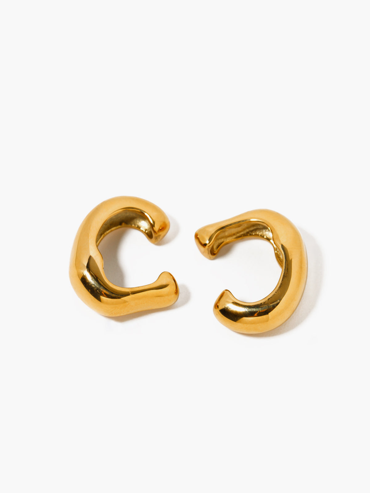 Chunky Hoop Ear Cuff - Silver Non-Pierced Minimalist Jewelry
